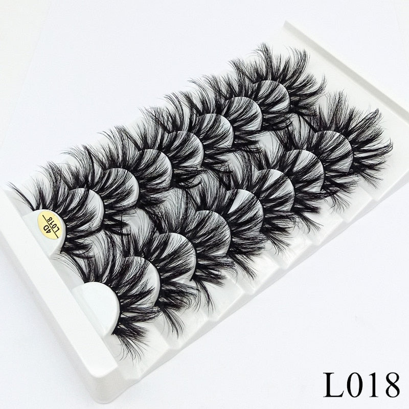 3/5/8 Pairs 3D Mink Lashes 25mm Dramatic Volume Eyelashes Mink Natural Long Silk Eyelashes Beauty Makeup Eyelash Extension Tool