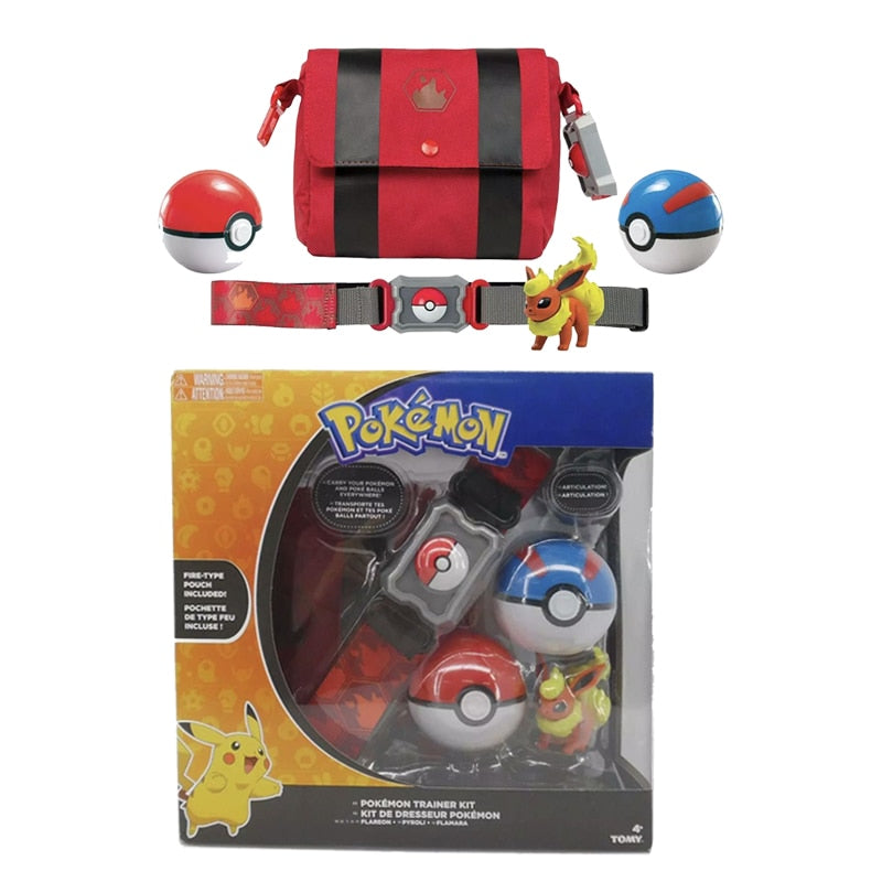 Genuine US Version Pokemon Master Elf Ball Belt Set Telescopic TAKARA TOMY Toys for Children Gift