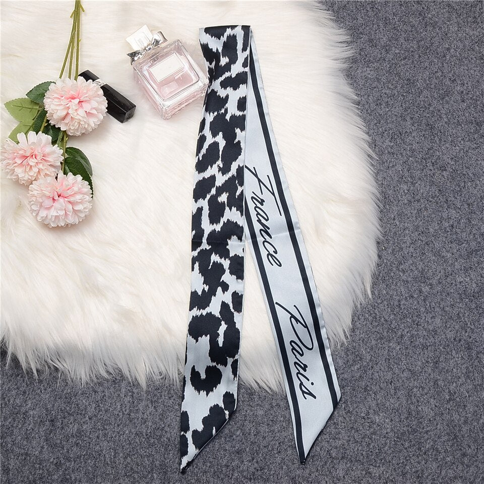 Tropic Affair Luxury Brand Scarf Tarot Women Scarf Bag Hair Skinny Silk Scarves Design Foulard Neckerchief Headband For Ladies