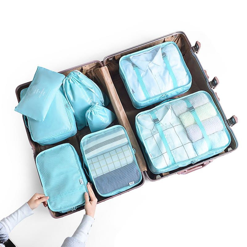 8/7/6 pieces Set Travel Organizer Storage Bags Suitcase Packing Set Storage Cases Portable Luggage Organizer Clothe Shoe Pouch