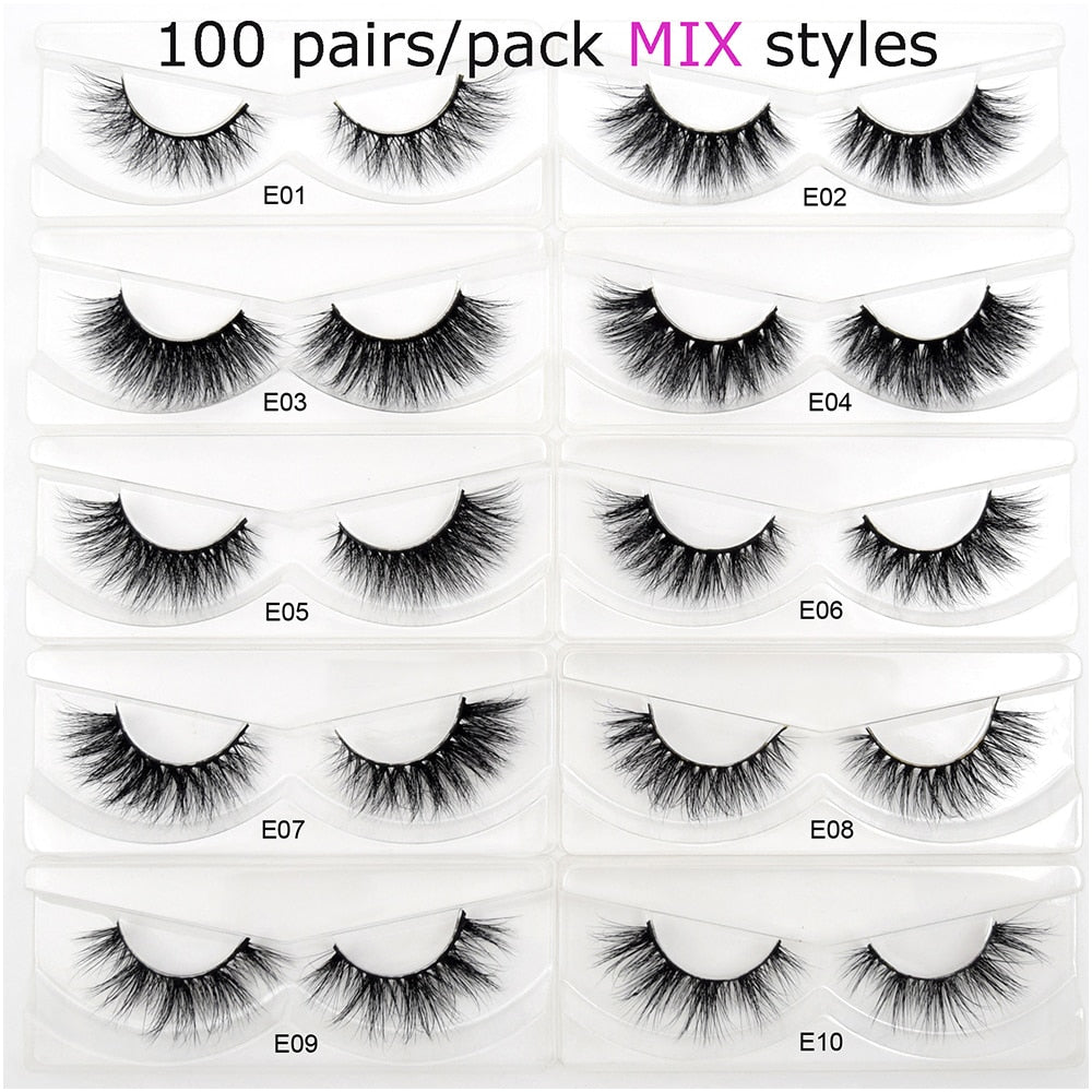 30 pairs/pack Visofree Lashes 3D Mink Eyelashes Full Strip Lashes Handmade Premium Mink Hair Multi-use False Eyelashes Makeup