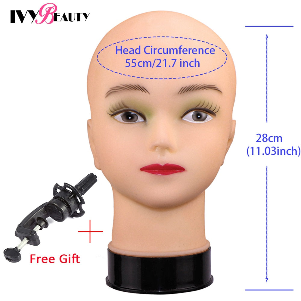 Hot Selling Female Mannequin Head With Wig Stand Clamp For Makeup Practice Cosmetology Manikin Head For Wig Hat Display 51Cm