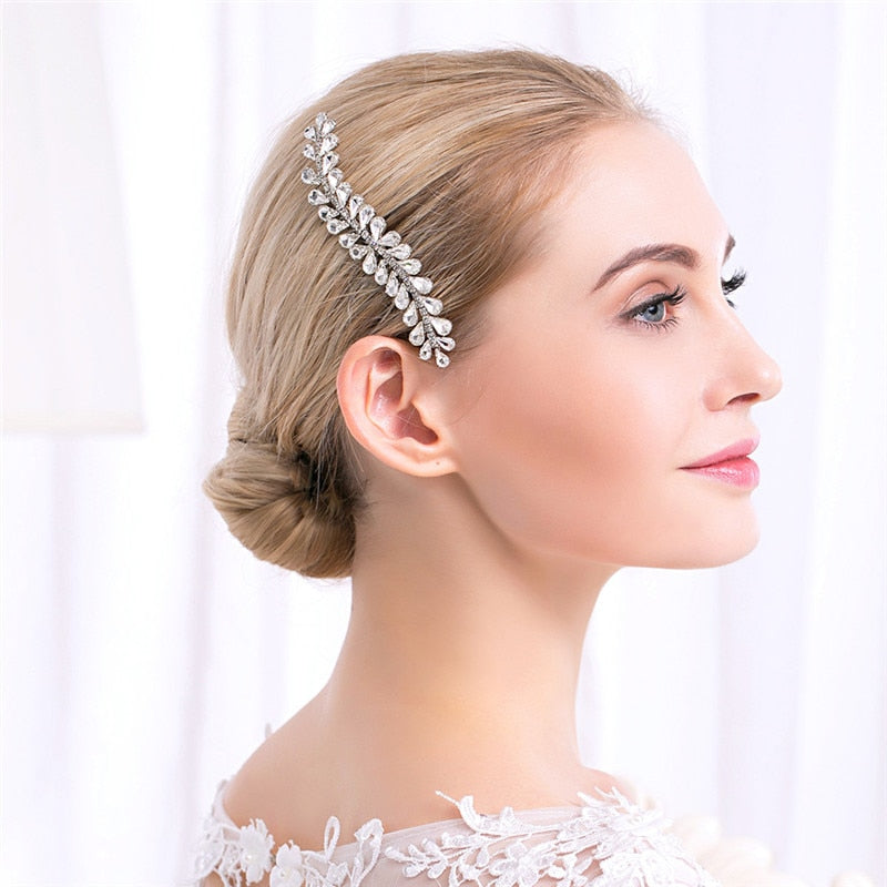 Fashion Wedding Crystal Barrette Pearl Hair Combs Ornament Bridal Hairpins Handmade  Accessories Jewelry For Bride