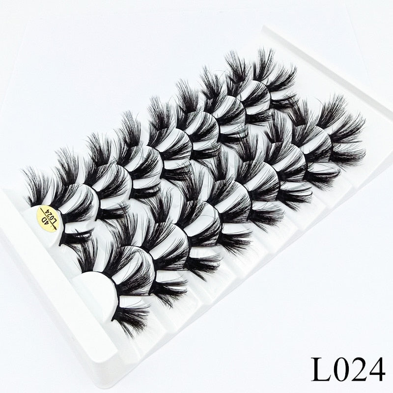 3/5/8 Pairs 3D Mink Lashes 25mm Dramatic Volume Eyelashes Mink Natural Long Silk Eyelashes Beauty Makeup Eyelash Extension Tool