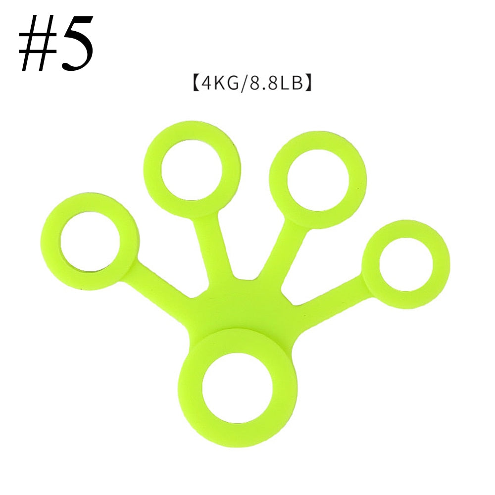 1Pcs Silicone Five Finger Exerciser Finger Puller Hand Grip Strengthener Finger Trainer Extensor Fitness Equipment Forearm Tools