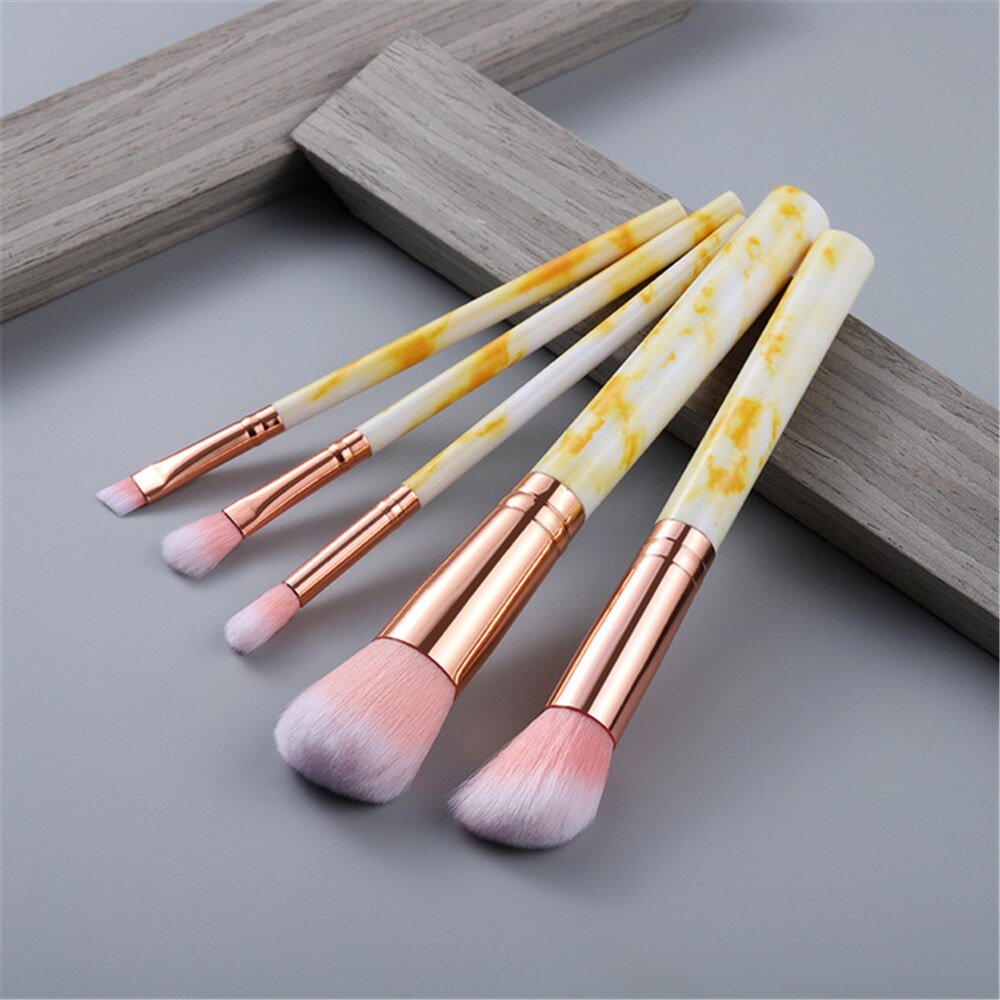 FLD 5-15Pcs Makeup Brushes Tool Cosmetic Set Beauty Powder Foundation Eye Shadow Eyebrow Fan Blush Blending Make Up Brush Kit