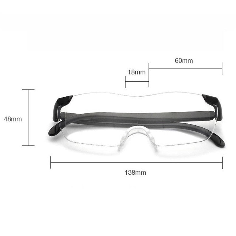 Eyewear Portable 250 Degree Presbyopic Glasses Magnifiers Magnifying Spectacles Eye Protection See 160% More Better