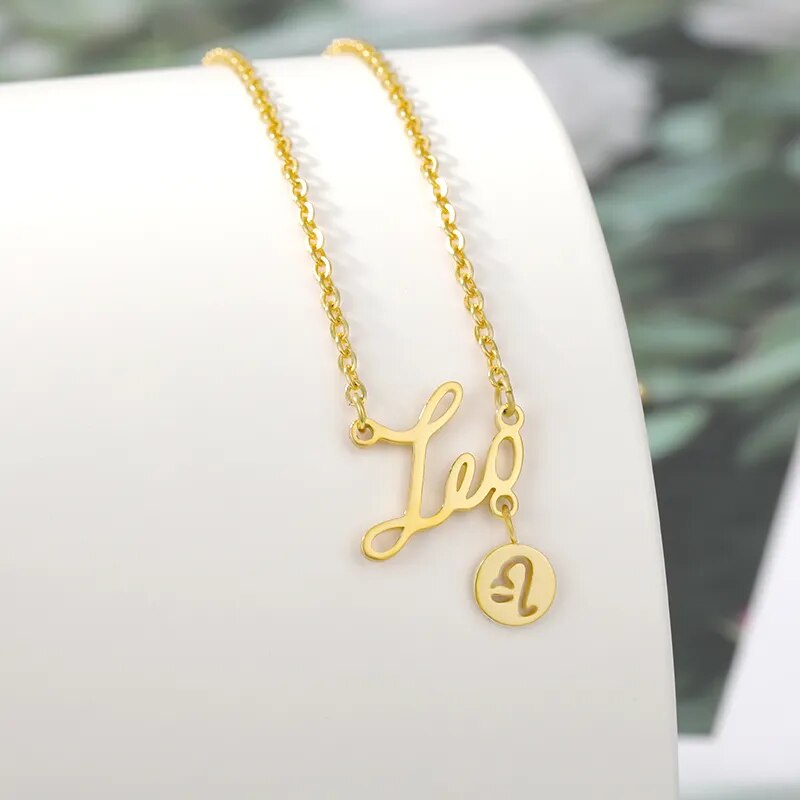 Stainless Steel Charm Jewelry Necklaces featuring Virgo, Libra, and Sagittarius Constellations Pendants. These make for the perfect birthday gifts and are a stylish addition to any outfit.