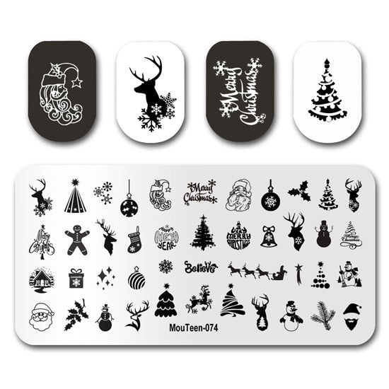 Nail Stamping MouTeen148 Cartoon Big Size Head Disney Nail Plates Stamp King Manicure Set For Nail Art Stamping