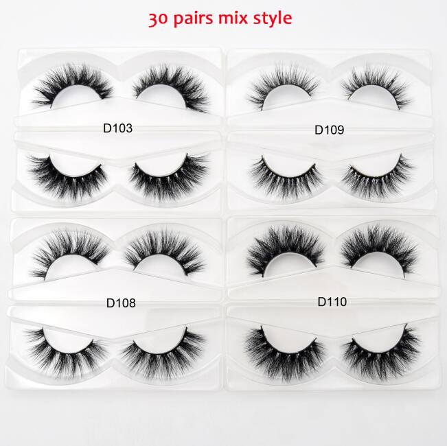 30 pairs/pack Visofree Lashes 3D Mink Eyelashes Full Strip Lashes Handmade Premium Mink Hair Multi-use False Eyelashes Makeup