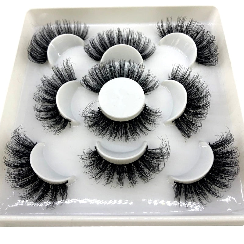 2023 New 5 pairs natural false eyelashes fake lashes long makeup 3d mink lashes eyelash extension mink eyelashes short eyelashes