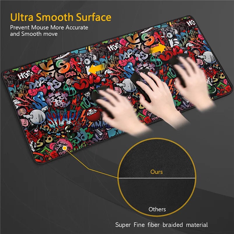 Gaming Mouse Pad Gamer Computer Mousepad RGB Large Mouse Pads XXL Big Mouse Mat Custom Play Desk Mat Backlit Keyboard Mause Pad