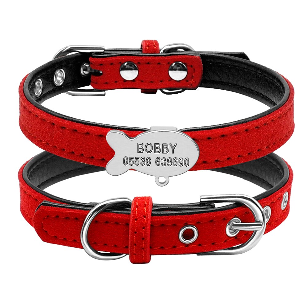 Customized Cat Collar Personalized Puppy Small Dogs ID Collars Engraved Name Phone Number Free Engraving For Chihuahua XXS XS S