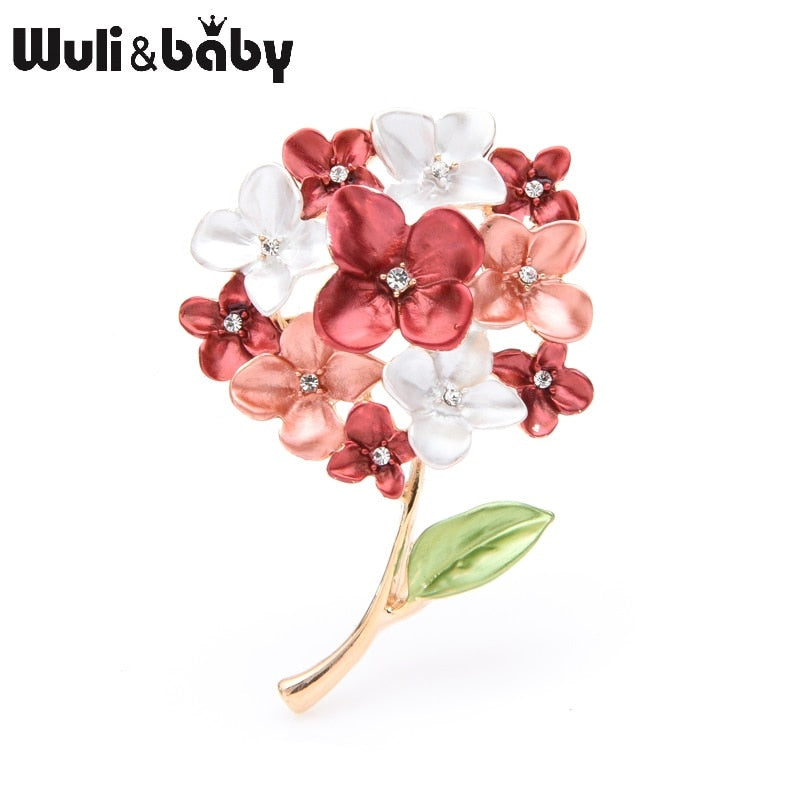 Wuli&amp;baby Purple Red Blue Lilac flower Brooches Women Weddings Party Brooch Pins Gifts