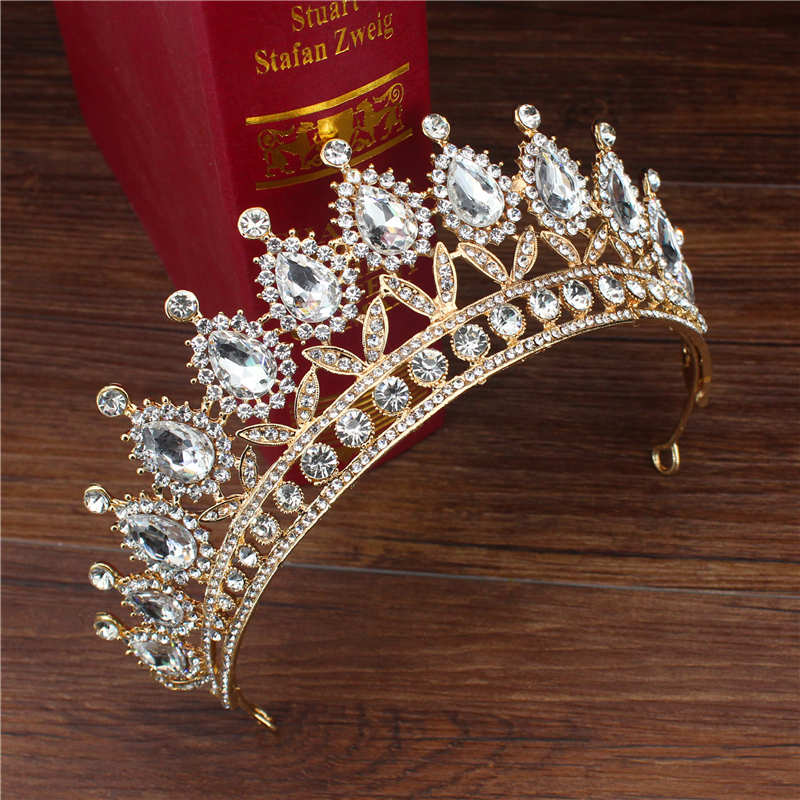 Crystal Queen King Tiaras and Crowns Bridal Diadem For Bride Women Headpiece Hair Ornaments Wedding Head Jewelry Accessories