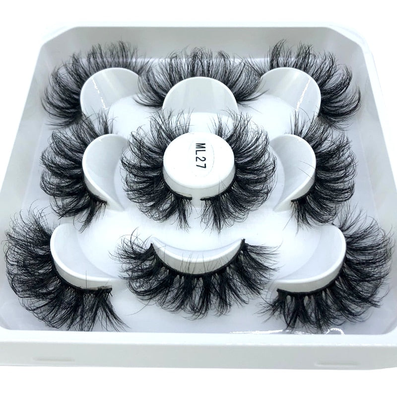 2023 New 5 pairs natural false eyelashes fake lashes long makeup 3d mink lashes eyelash extension mink eyelashes short eyelashes