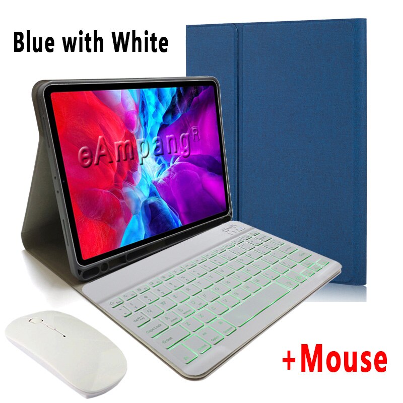 For iPad Pro 12.9 Keyboard Case Mouse Apple iPad Pro 12.9 2015 2017 2018 2020 2021 2022 English Russian Spanish Arabic Cover