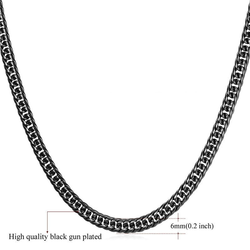 U7 Stainless Steel Chunky Thick Miami Cuban Chain Necklace 6/9/13mm 14-30inches Simple Daily Jewelry