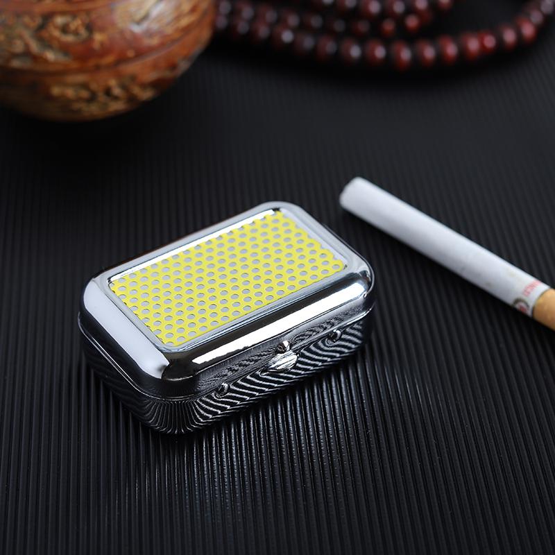 Portable Ashtray Outdoor Travel Mini Ash tray Stainless Steel Sealed Outdoor Ashtray Pocket Ashtray Travel Tray