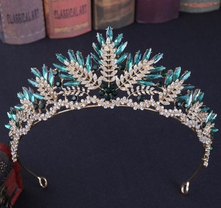 Vintage Crystal Tiaras and Crowns Queen King Bridal Pageant Diadem Women Men Headpiece Wedding Bride Hair Jewelry Accessories