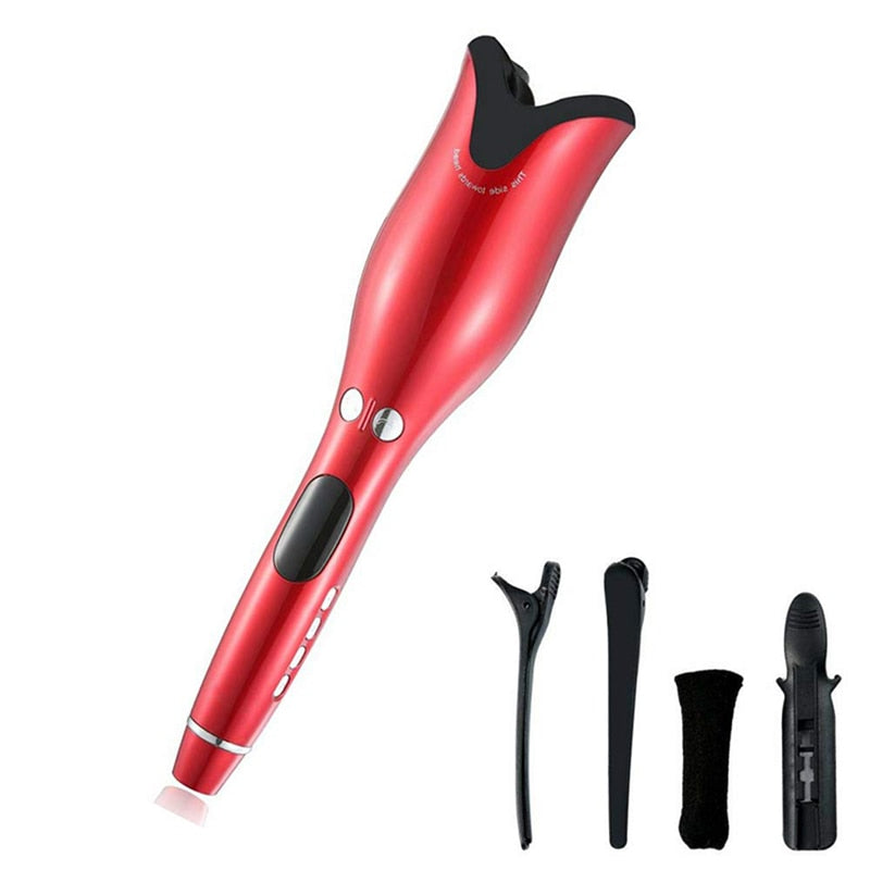 Portable Curling Iron Automatic Hair Curler Electric Ceramic Heating LCD Display Rotate Wave Styler Curling Iron Machine