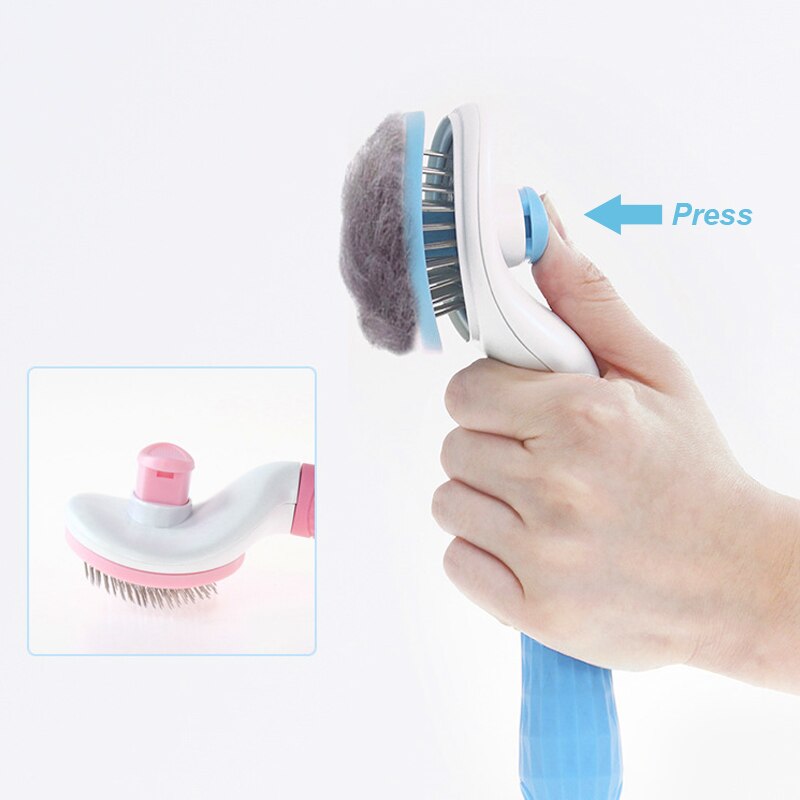 UNTIOR Pet Comb Brush Removal Comb Grooming Cats Comb Pet Products Cat Flea Comb for Dogs Grooming Toll Automatic Cleaning Brush