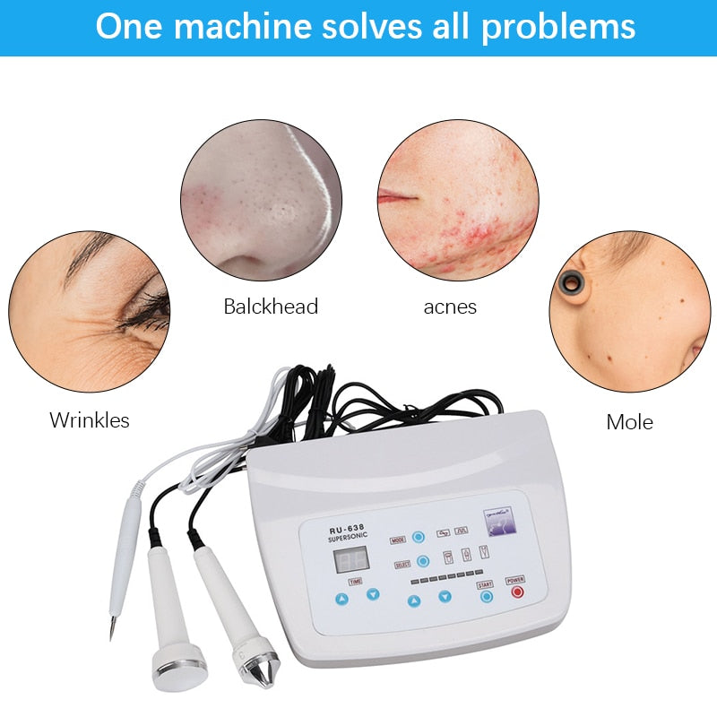 3 In 1 RU-638 Ultrasonic Facial Machine Spot Tattoo Freckle Removal Lifting Skin Anti Aging Beauty Massage Facial Skin Care Spa