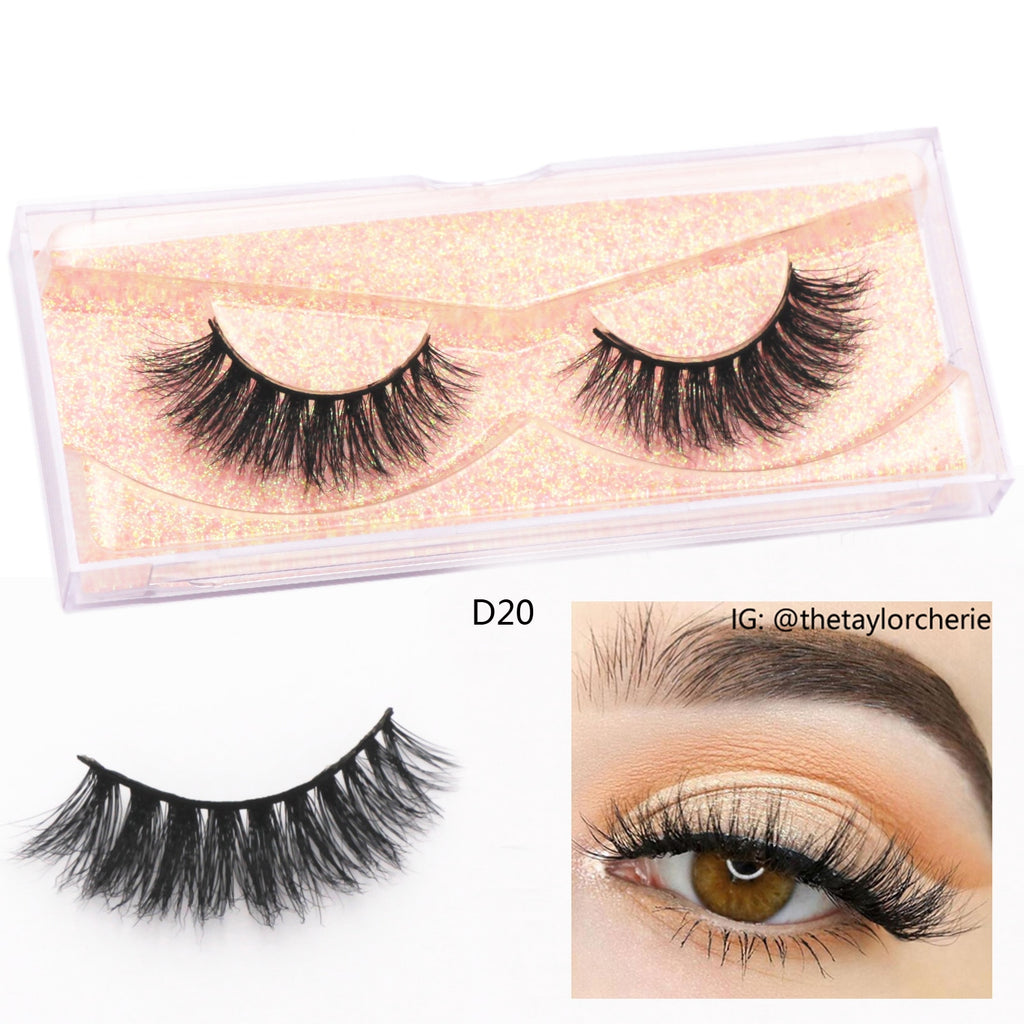 Mink Eyelashes Natural Long 3D Mink Lashes Cruelty Free Handmade Fake Lashes Makeup False Eyelash Short Soft Reusable Lashes A03