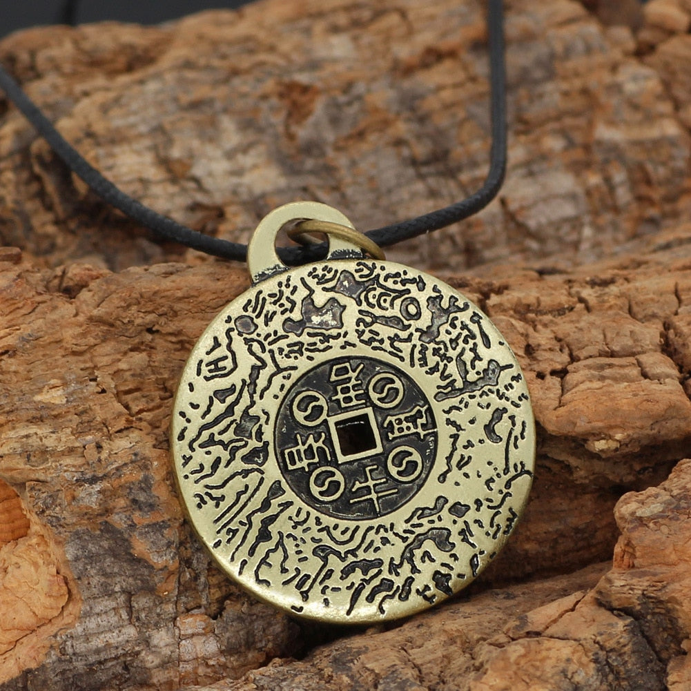 Chinese Taoism Ancient Coin Couple Pendant Necklace Exorcising Evil and Demon Enhancing Luck with Amulet Coin Jewelry Whosale