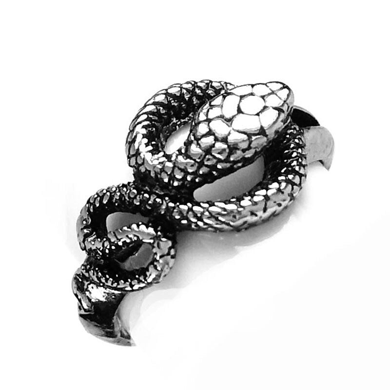 Ring For Women Girls Snake Smile Fashion Men Jewelry Vintage Ancient Silver Color Punk Hip Hop Adjustable Boho Frog