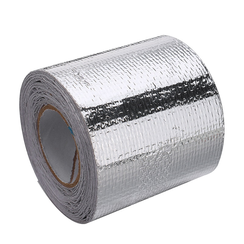 5m Exhaust Heat Tape Manifold Downpipe High Temperature Bandage Tape Silver Adhesive Tape