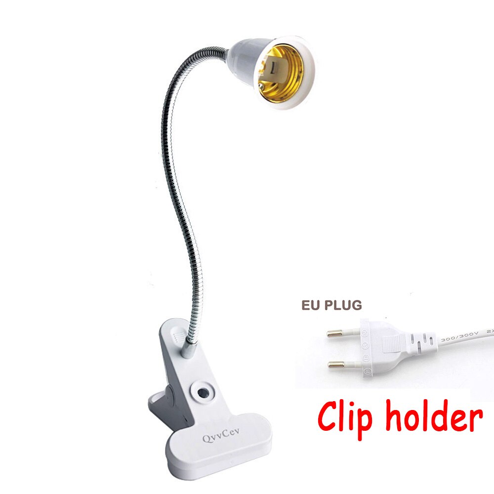 E27 Socket 3 Head Flexible Light Clip With On/Off Switch Lamp Holder For Desk Light LED Plant Grow Bulbs Base EU/US Plug