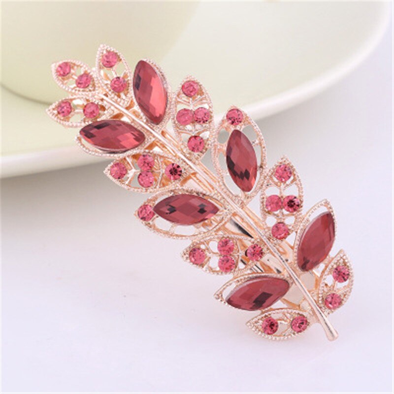 The Hot Rose Flower Rhinestone Hair Pin Europe And America Popular Horsetail Clip Perfect Quality Wild Daily Decorative Hair Acc