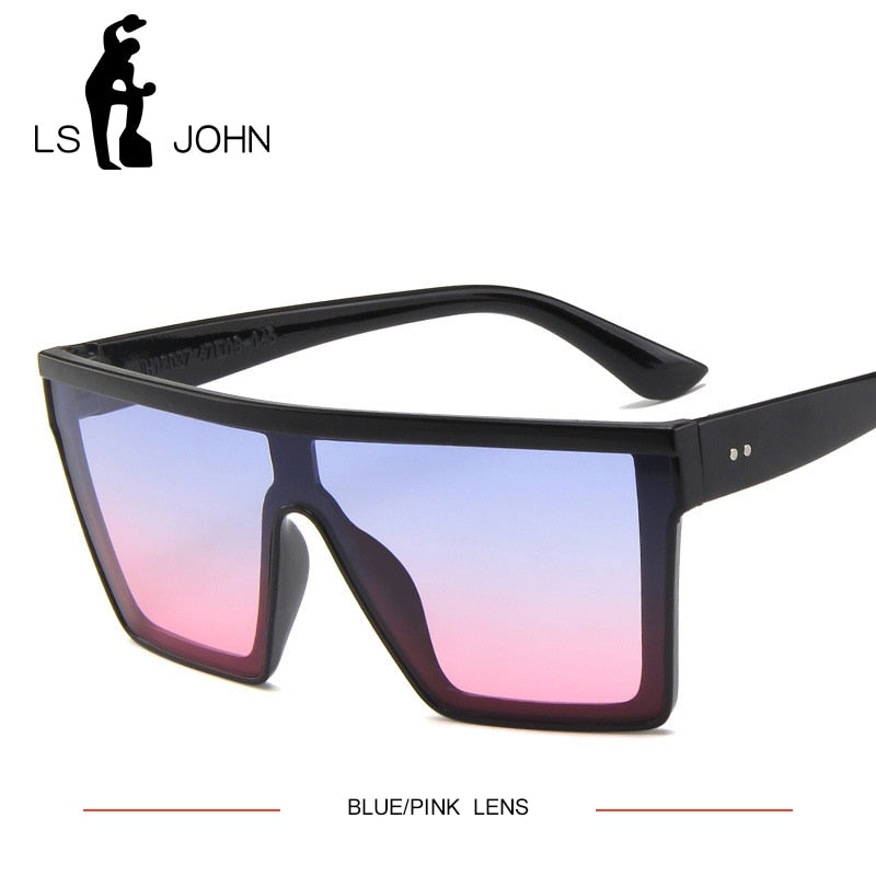 LS JOHN Oversized Square Sunglasses Women 2020 Fashion Shades for women Retro Sun Glasses Women Big Frame Vintage Eyewear UV400