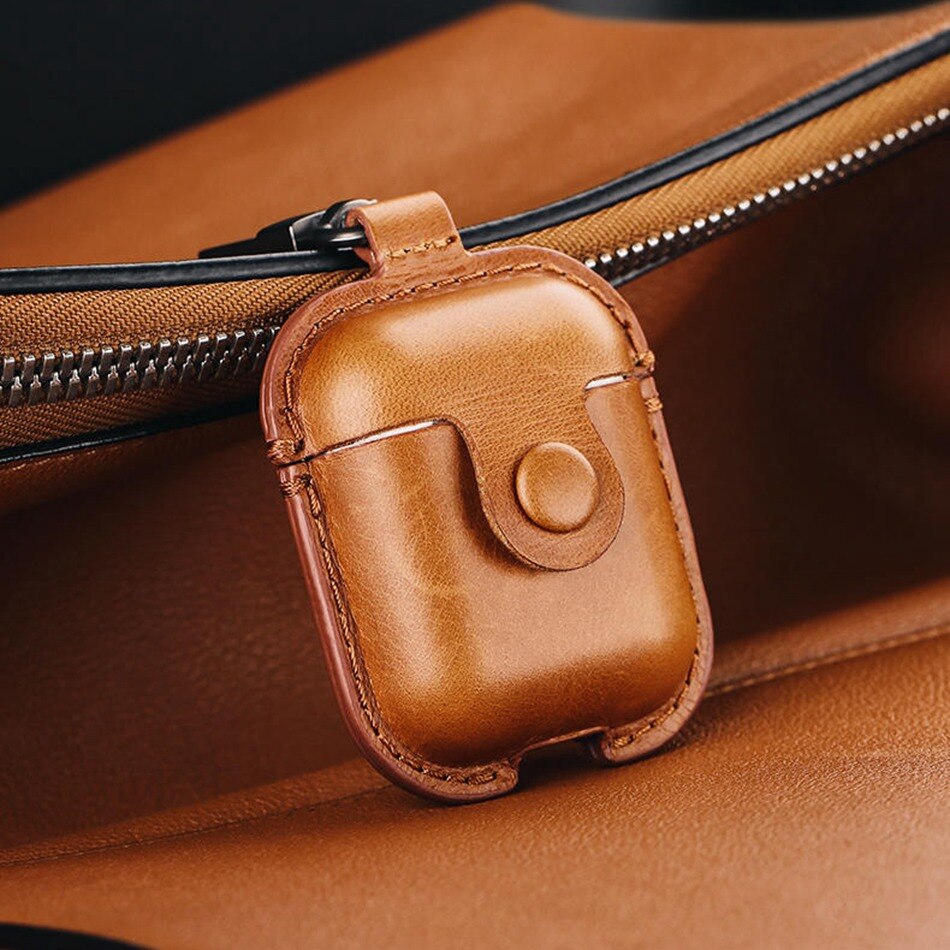 3D Headphone Case For Airpods Pro 3 Case Leather Luxury Genuine Cover For Apple Air Pods 2 1 Cases Earpods Earphone Bags Straps