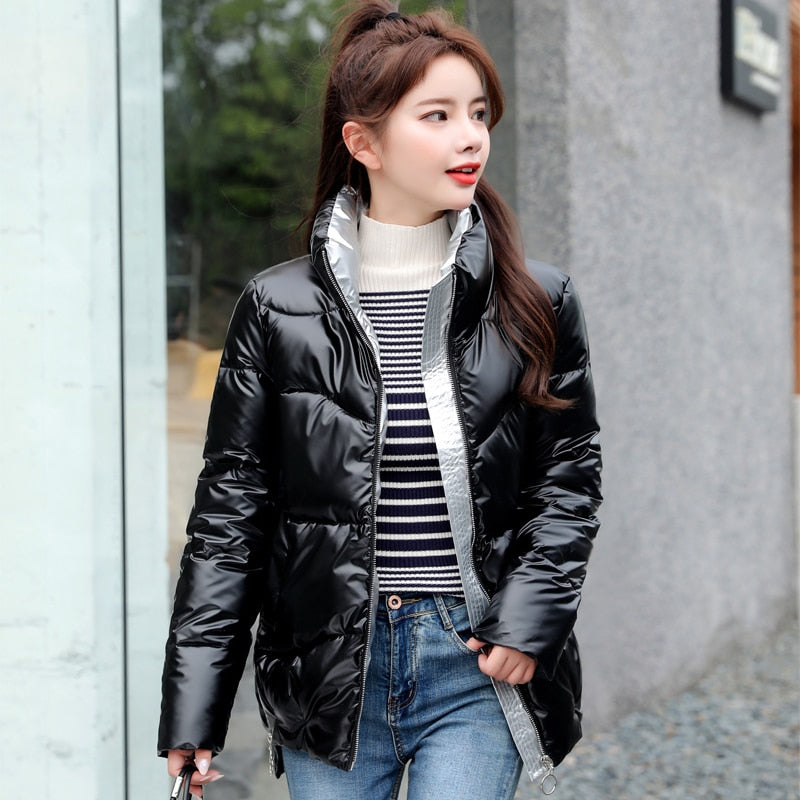 2021 New Winter Jacket High Quality stand-callor Coat Women Fashion Jackets Winter Warm Woman Clothing Casual Parkas