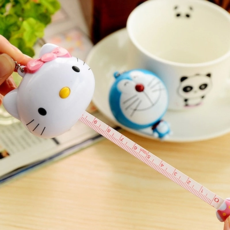 Mini Soft Measuring Tape Cute Key Chain Children Automatic Telescopic Mesure Tape Pink Ruler To Body Mesurements