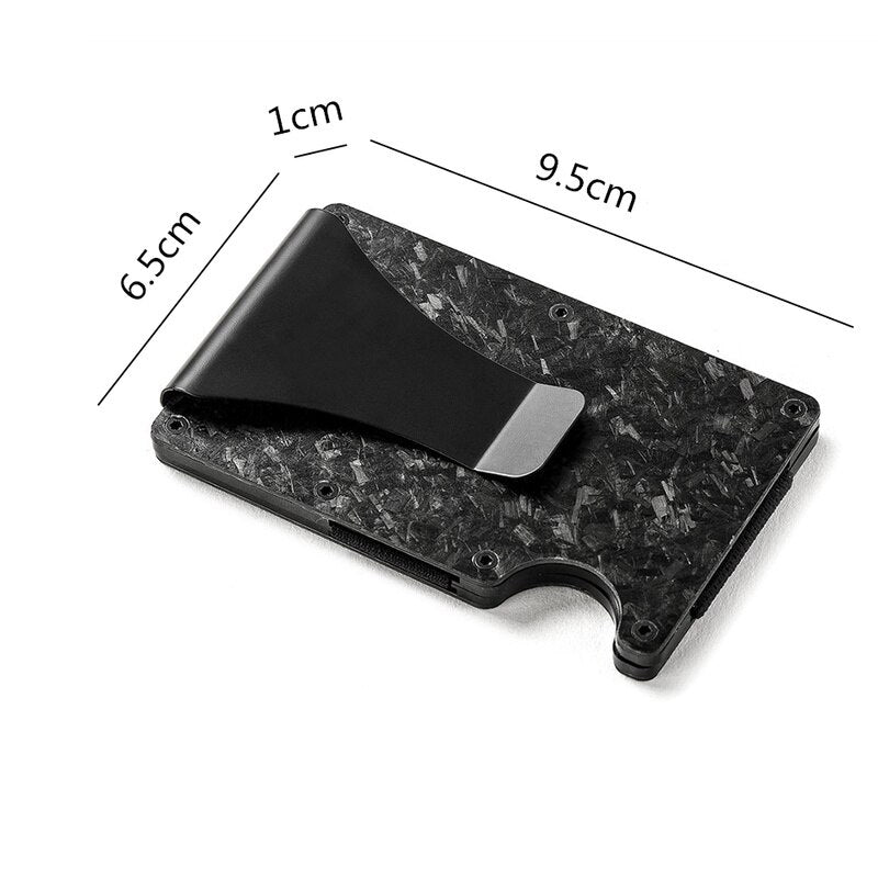 Fashion Carbon Fiber Card Holder Wallet Designer Aluminium Credit Card Holder Metal Minimalist Rfid Card Wallets Men Cardholder