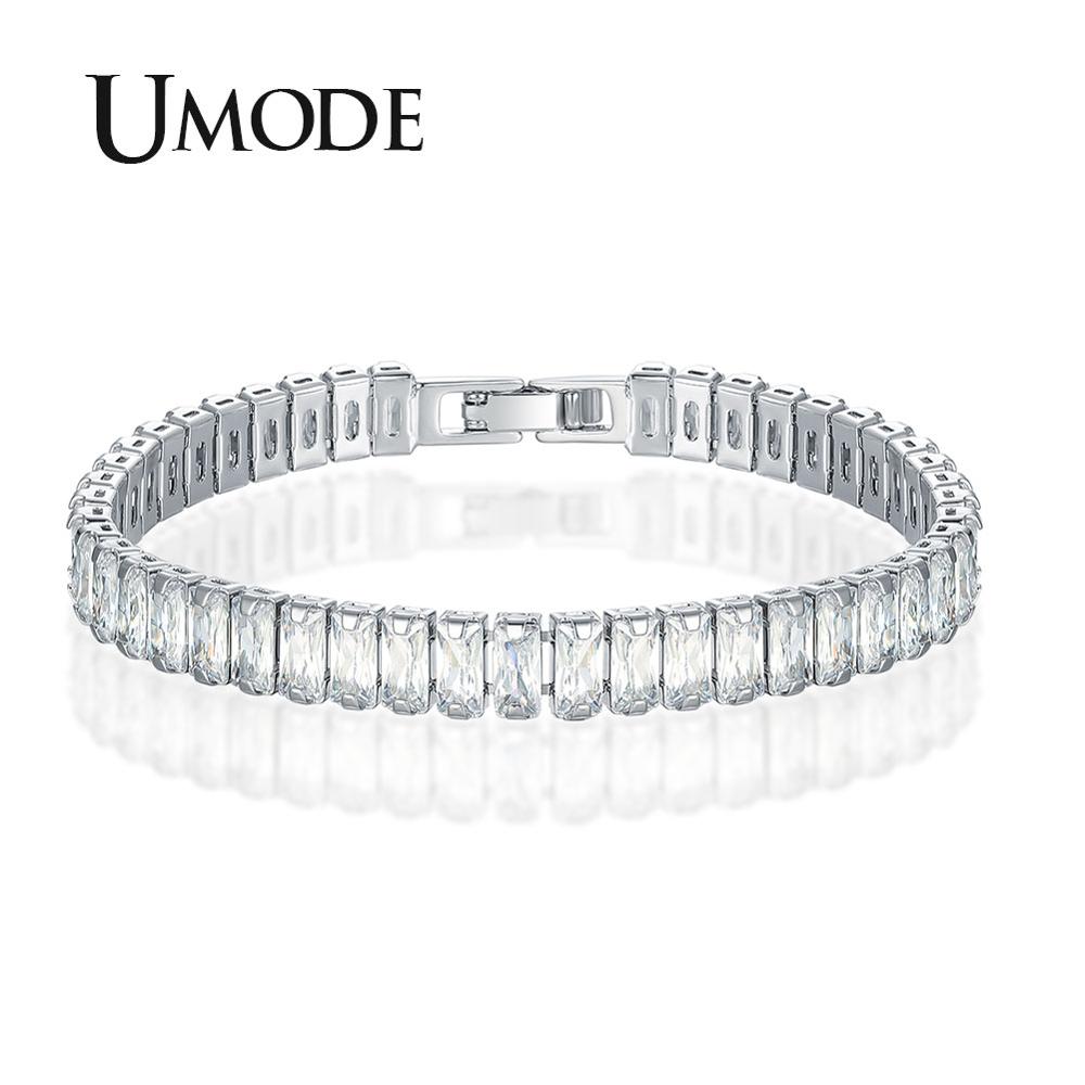 UMODE Friends Bracelets for Women Men Bracelet Luxury Tennis Bracelet Ladies Bangles Designer Jewelry Femme Copper Zircon UB0182