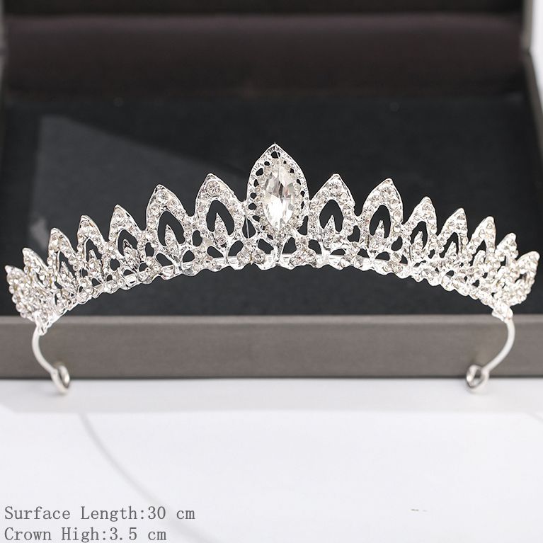 Silver Color Crown and Tiara Hair Accessories For Women Wedding Accessories Crown For Bridal Crystal Rhinestone Diadema Tiara