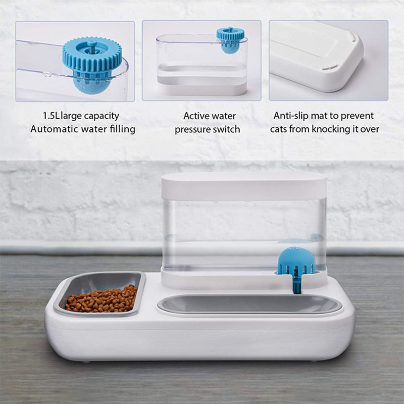 4 Style Pet Cat Bowl Dog for Cats Feeder Bowls Kitten Automatic Drinking Fountain 1.5L Capacity Puppy Feeding Waterer Products