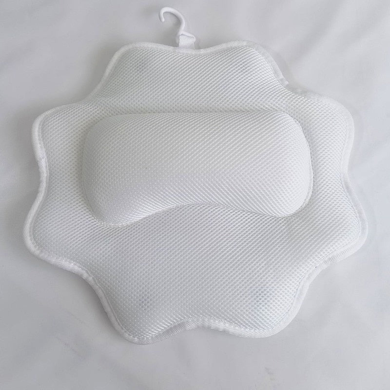 SPA Non-Slip Bath Pillow with Suction Cups Bath Tub Neck Back Support Headrest Pillows Thickened Home Cushion Accersory jacuzzi