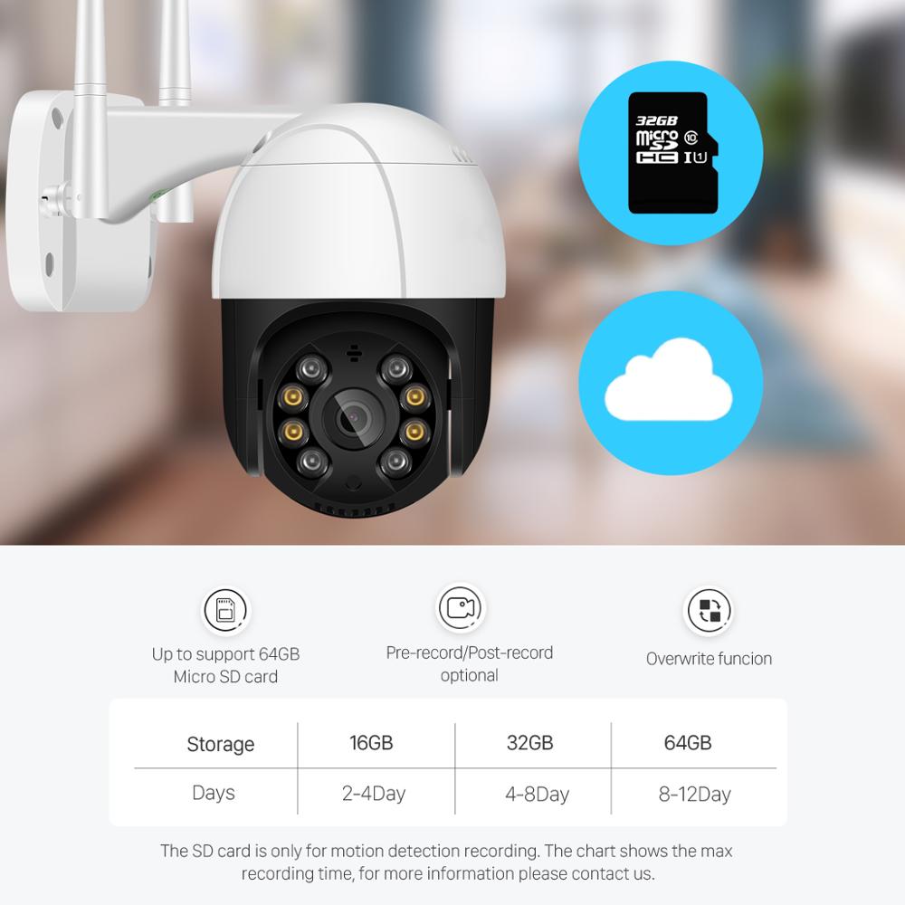 5MP PTZ Wifi Camera Outdoor HD 1080P 4X Zoom Ai Human Detect Auto Tracking WiFi IP Camera 2MP Color IR Night Vision CCTV Camera