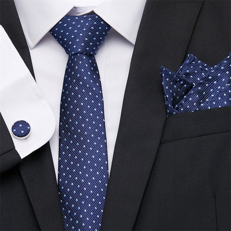 Fashion Business Silver Plaid Silk Men's Tie NeckTie 7.5cm Ties for Men Formal Luxury Wedding Quality Gravata group tie