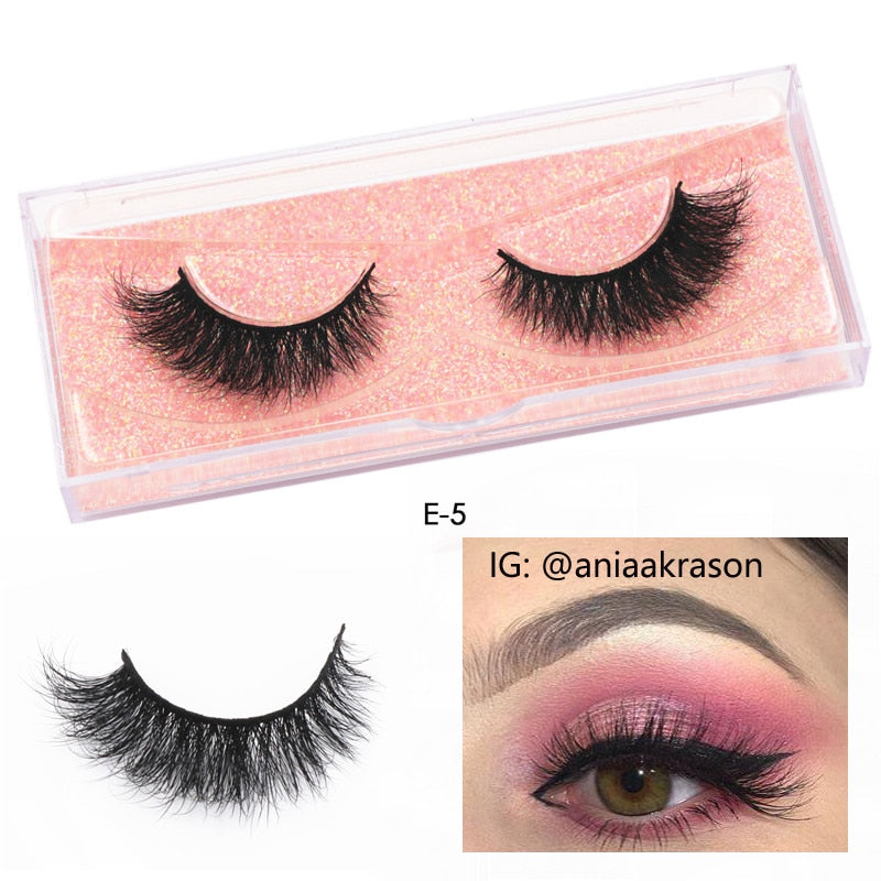 Mink Eyelashes Natural Long 3D Mink Lashes Cruelty Free Handmade Fake Lashes Makeup False Eyelash Short Soft Reusable Lashes A03