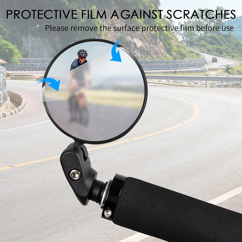 Bicycle Rearview 360 Rotate Safety Adjustable, WEST BIKING Cycling Mirrors for the Handlebars of Road Bicycles and MTBs. Bicycle Rearview Mirror, Safe Cycling Rearview Mirror.