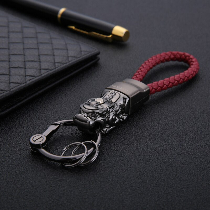 Honest Luxury Key Chain Men Women Car Keychain For Key Ring Holder Jewelry Genuine Leather Rope  Bag Pendant Fathers Day Gift