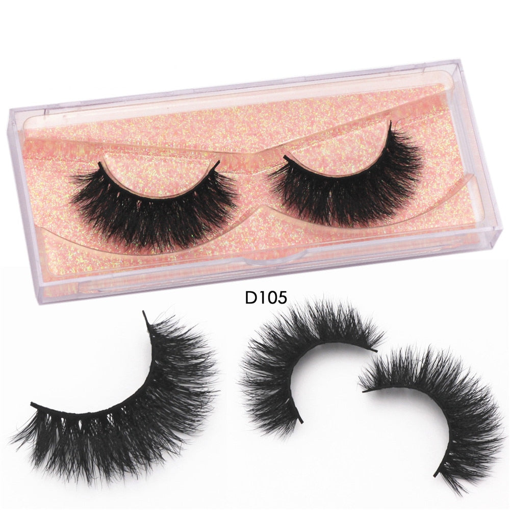 Mink Eyelashes Natural Long 3D Mink Lashes Cruelty Free Handmade Fake Lashes Makeup False Eyelash Short Soft Reusable Lashes A03