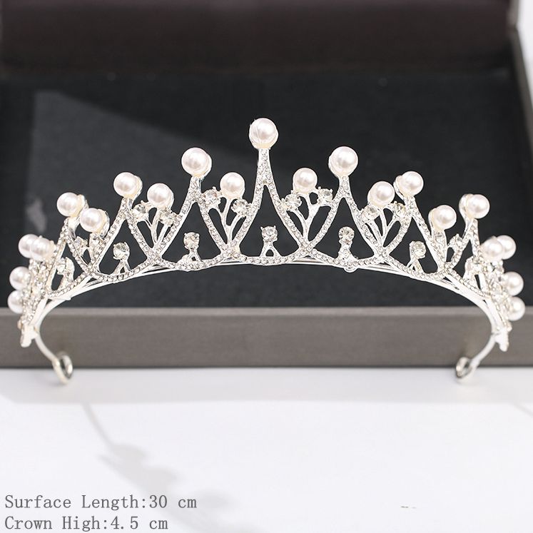 Silver Color Crown and Tiara Hair Accessories For Women Wedding Accessories Crown For Bridal Crystal Rhinestone Diadema Tiara