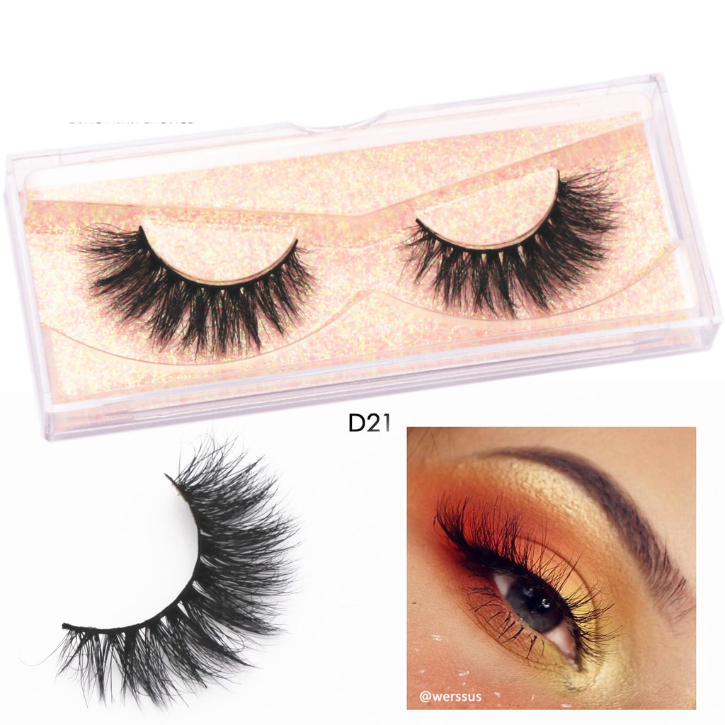 Mink Eyelashes Natural Long 3D Mink Lashes Cruelty Free Handmade Fake Lashes Makeup False Eyelash Short Soft Reusable Lashes A03